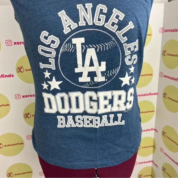 Los Angeles Dodgers LA Logo Tank Top ROYAL - Picture 2 of 5